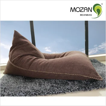 triangle shape indoor room furniture soft sofa fabric hand made bean bag