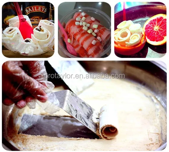 Looking for products to represent 8 fruit trays roll fried ice cream roll machine