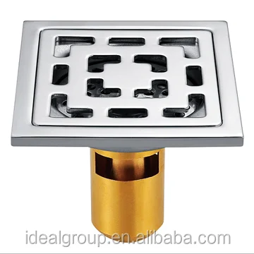 high quality shower square shape 304  trap drain cover stainless steel floor drain