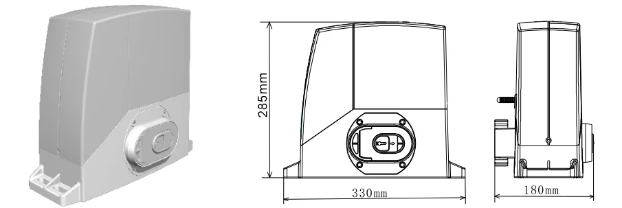 Electric Manual Release AC motor Sliding Gate Opener