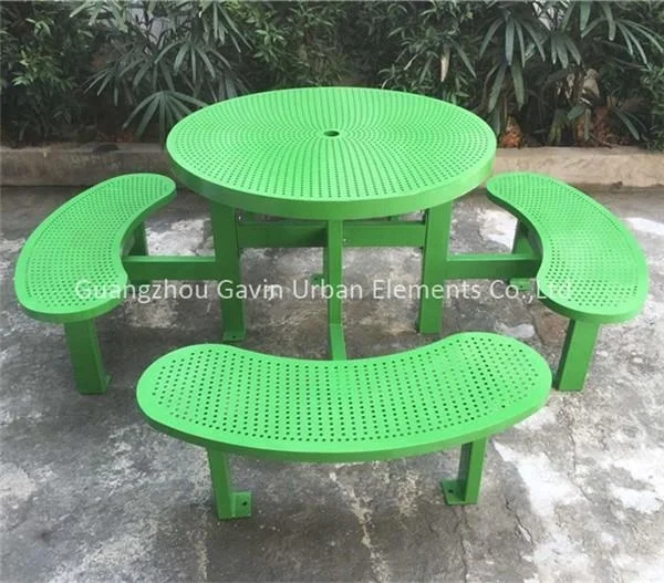 Guangzhou Gavin перфорированный стальной металлический наружный садовый круглый стол для пикника