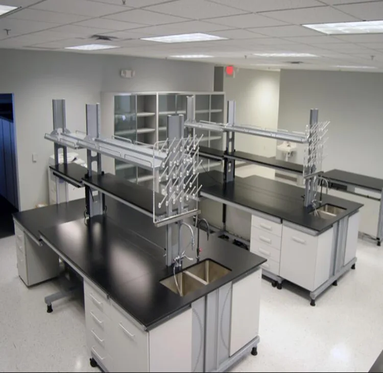 CE. H-frame Structure Workbench Lab Bench With Reagent Shelf In Laboratory Furniture