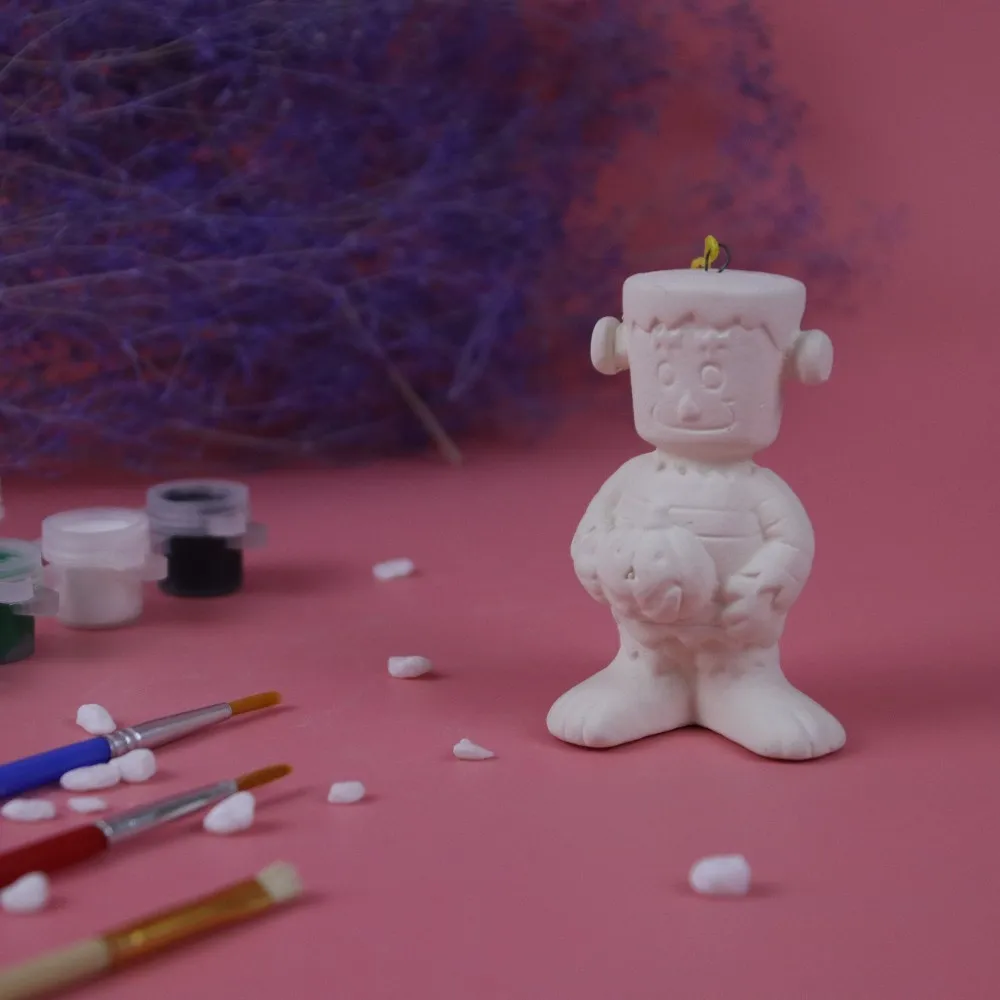 wholesale DIY kid toy white ceramic piggy bank