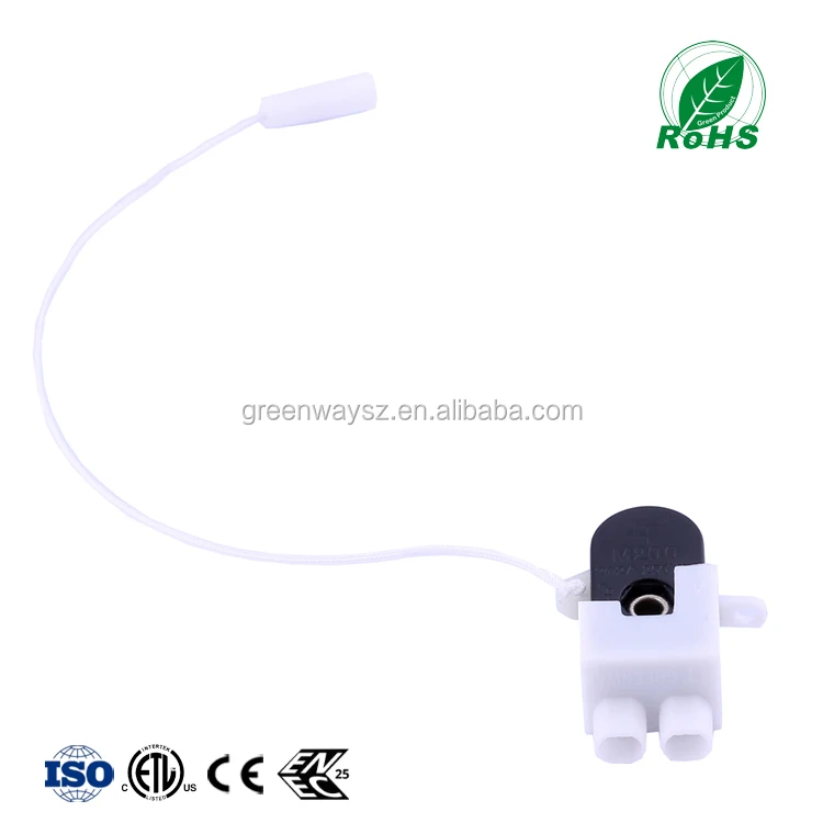 ETL white single pole M200 electric pull cord switch for exhaust fan