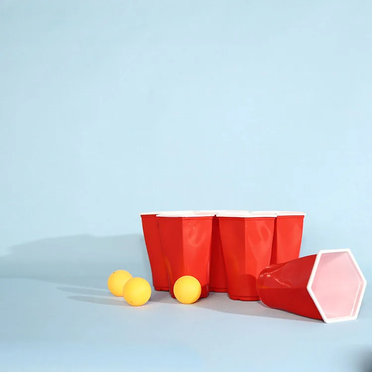 16oz square pp disposable plastic party cup red beer pong cups