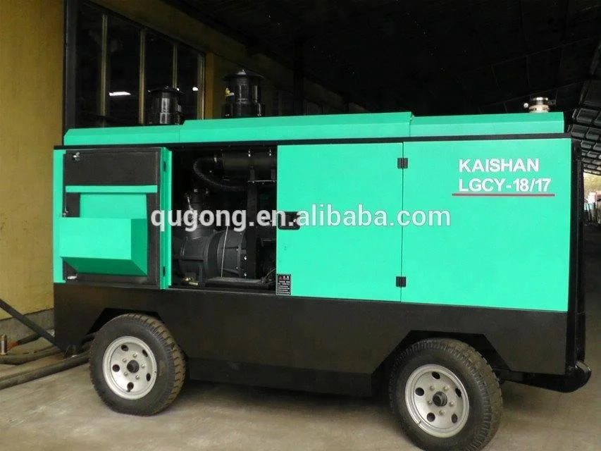 LGCY -18/17 Kaishan Diesel Mobile Screw Air Compressor with Trailer