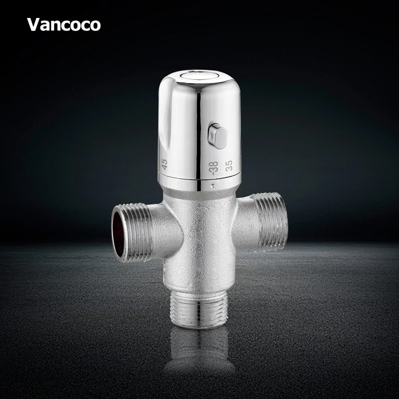 Vancoco YK135H nickel plated 3 way thermostatic mixing valve