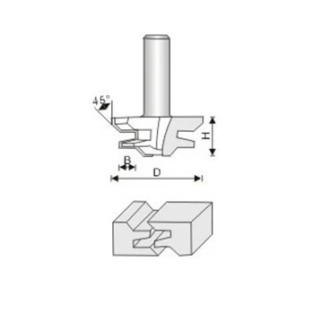 45 degree lock miter glue joint router bit/Medium Lock Miter Router Bit/Router bit for wood