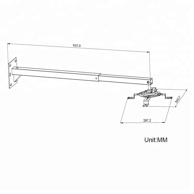 Strong hanging silver made in China projector mount
