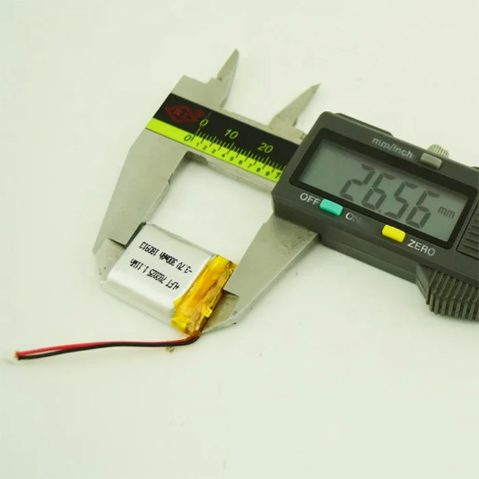 CE certificate  drone battery   3.7V  300mah  rechargeable  702025  lithium battery