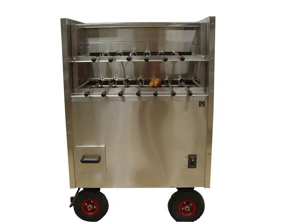 Customized accepted outdoor stainless steel commercial BBQ grills charcoal rotisserie