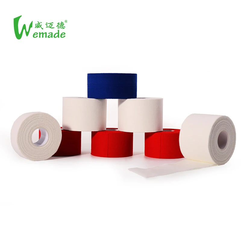Boxing use cotton zigzag zinc oxide bandage custom logo printed sports tape athletic tape with CE certificated TUV