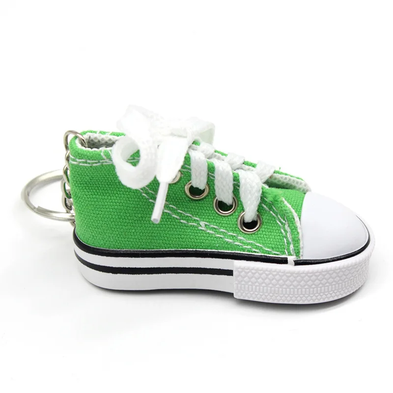 Wholesale customizable Cute Academic style Cotton Canvas Shoes Key Chain Promotion Creative Keychain Gift Keychain