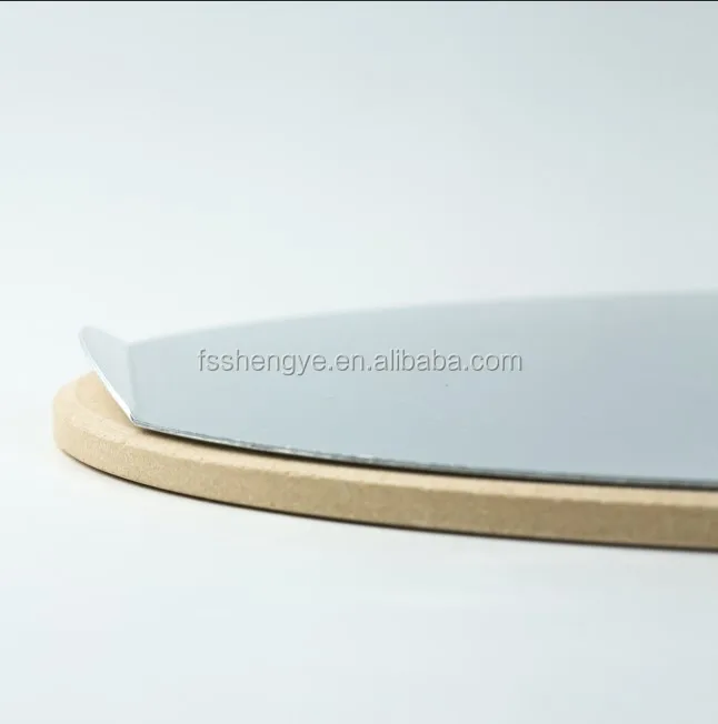 barbeque pizza stone with aluminum plate in round or rectangular shape