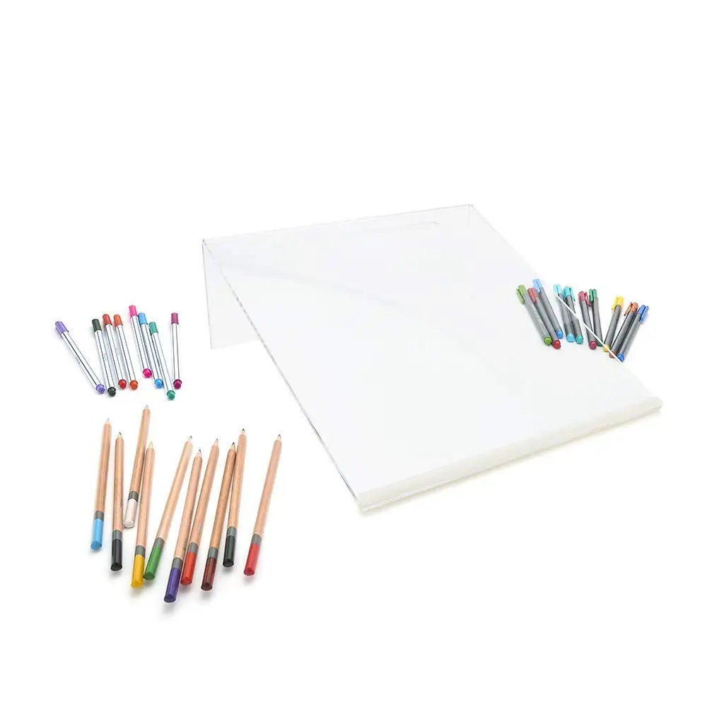 Наклон для письма с эргономичным дизайном, нескользящий с ручкой/карандашом | Прозрачный акриловый эргономичный наклон для письма