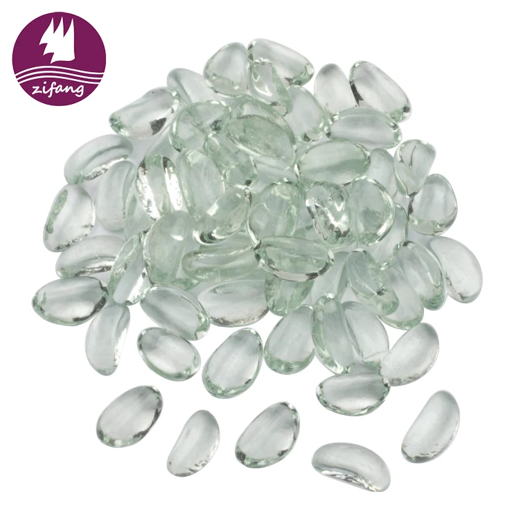 Colorful Cashew Crystal Shape Fire Pit Glass for Stove Fireplace Decoration