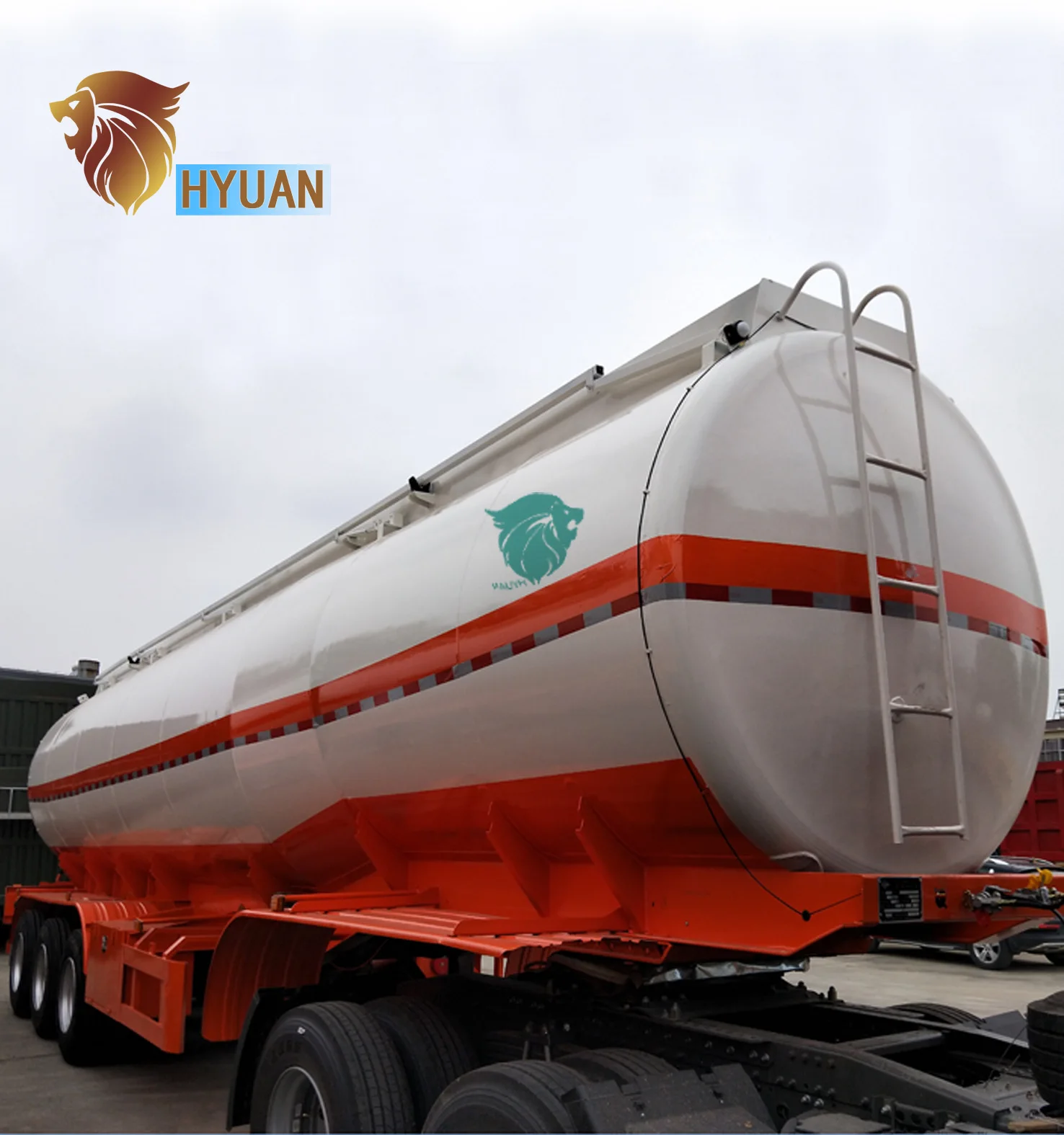 
HYUAN 3 Axle 45000 Liters Oil Tanker 40 to 45 CBM Fuel Tank Semi Trailer for sale 