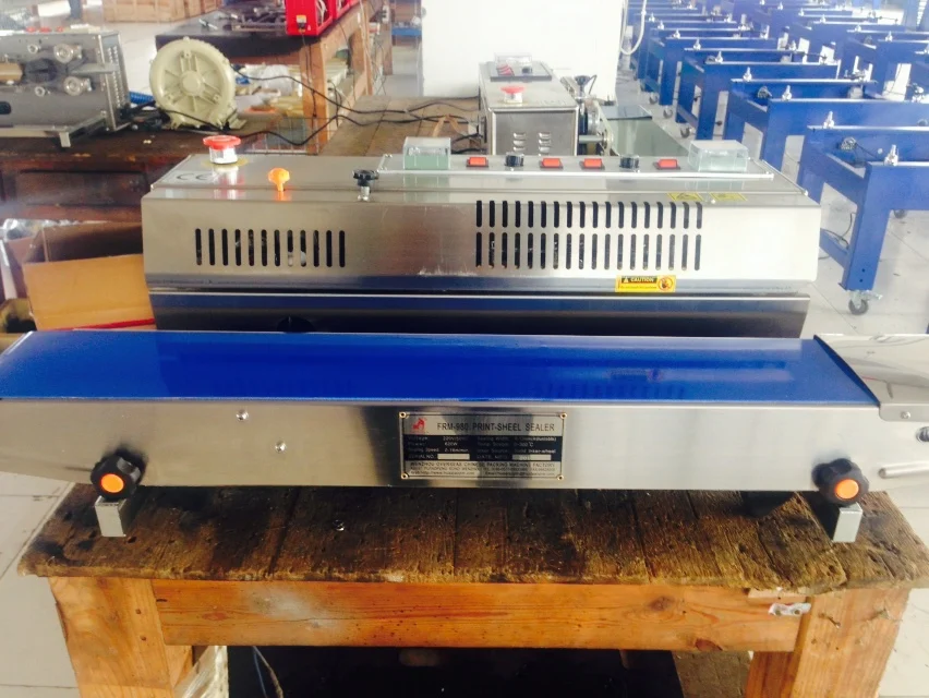 
Portable vertical and horizontal plastic bag closing machine with printer 