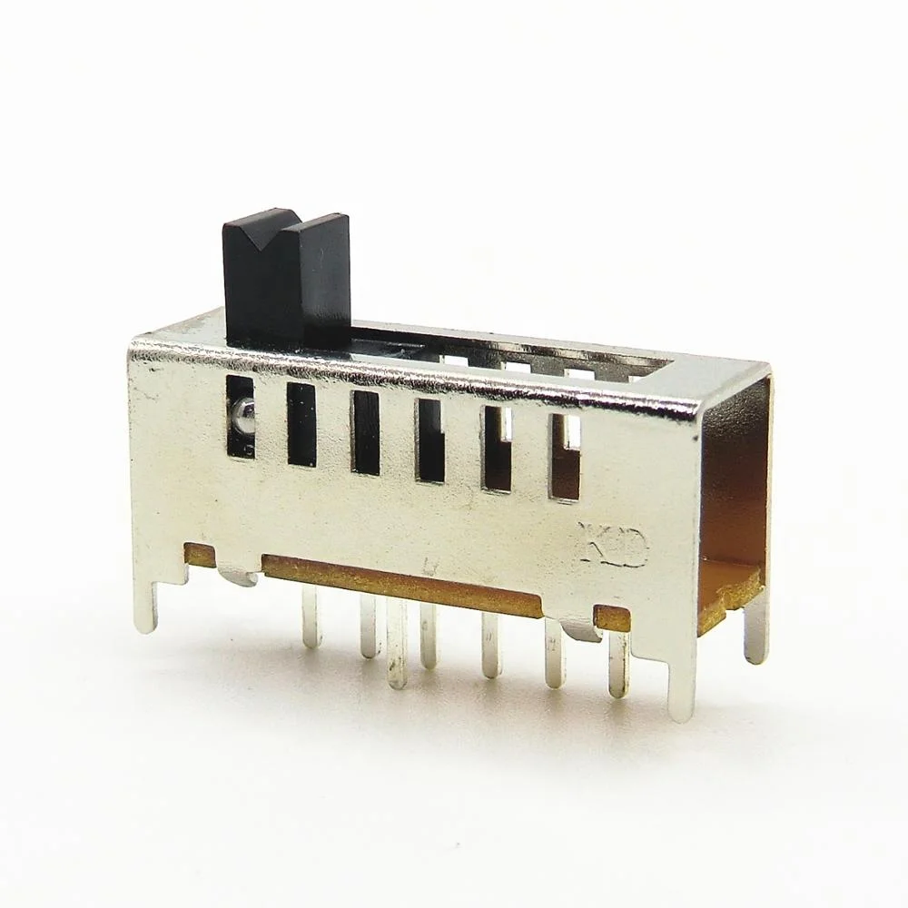 pcb mount 1p6t 6 position 6 way slide switch