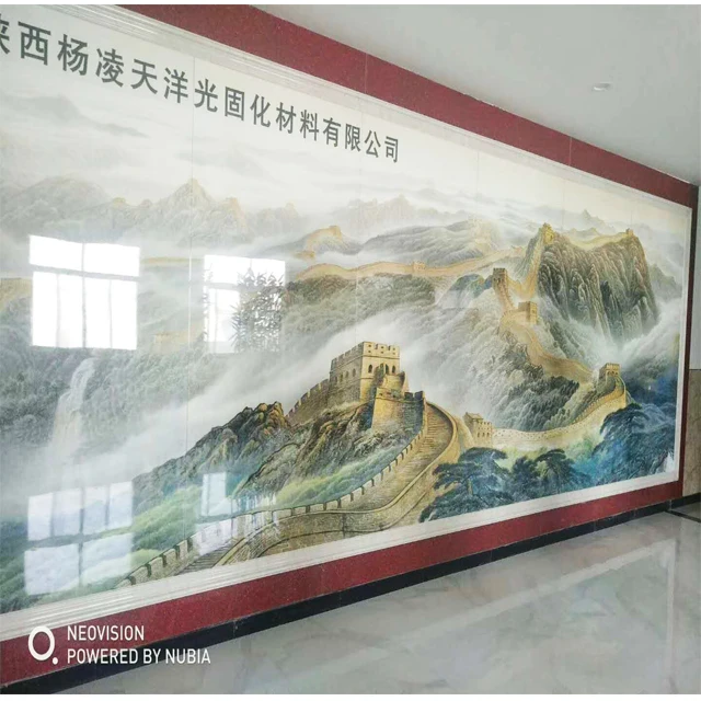 
Cheaper 8D Printing Interior living room TV Background UV Coated Marble Sheet Decorative Wall Panel 