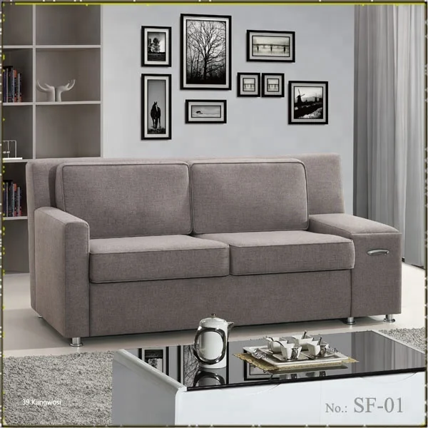 Современный тканевый секционный складной диван-кровать Mid-century, махровый угловой диван