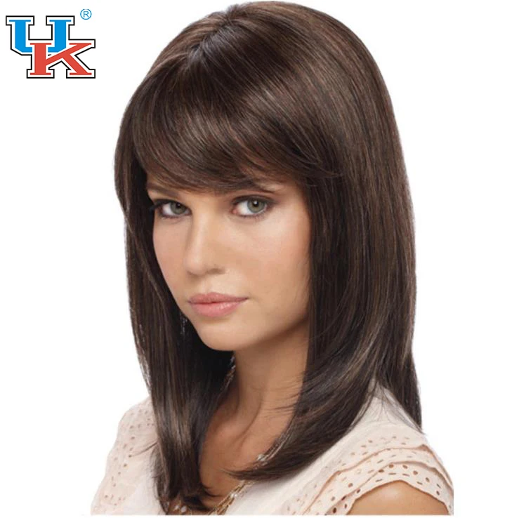 
 Парик европейские и американские женские модные косые челки короткие вьющиеся волосы  