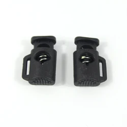 Black Color Plastic End Spring Elastic Rubber Cord Lock