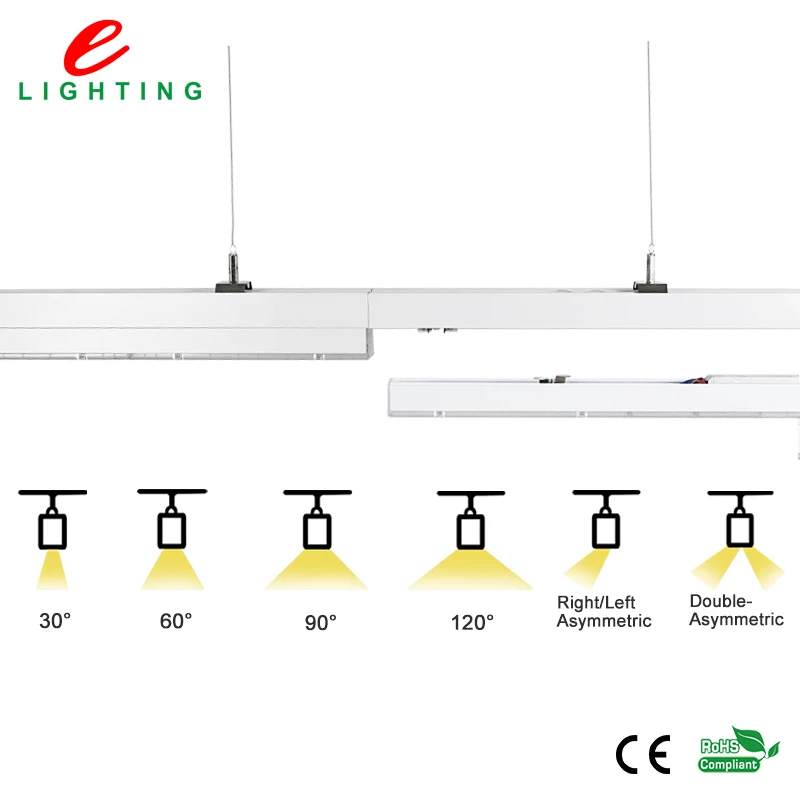Guangzhou manufacturer suspended Linear Light led for lights trunking lighting system