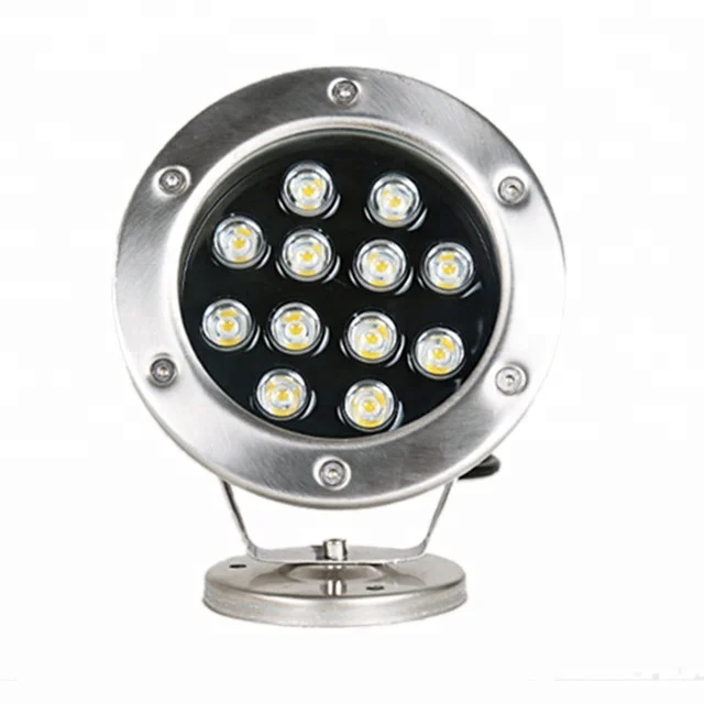 Hot sale 12w IP68 304 outdoor stainless steel fountain pool light led under water light