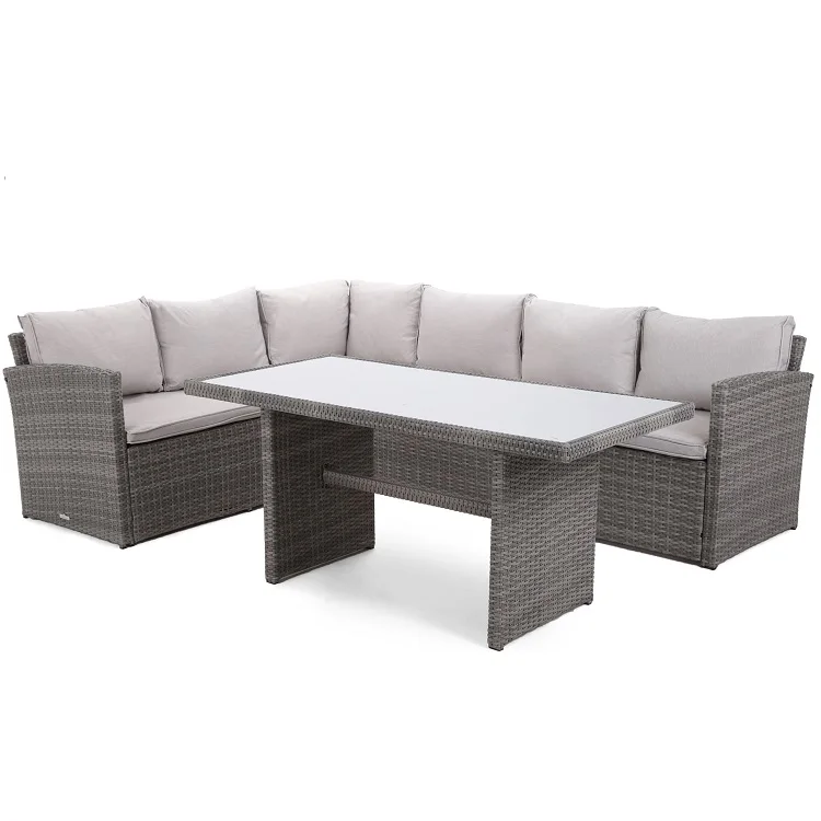 Modern High Quality Outdoor Furniture Set Dining Set Rattan Corner Sofa