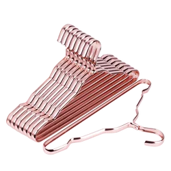 Al por mayor aluminio oro rosa ganchos para ropa