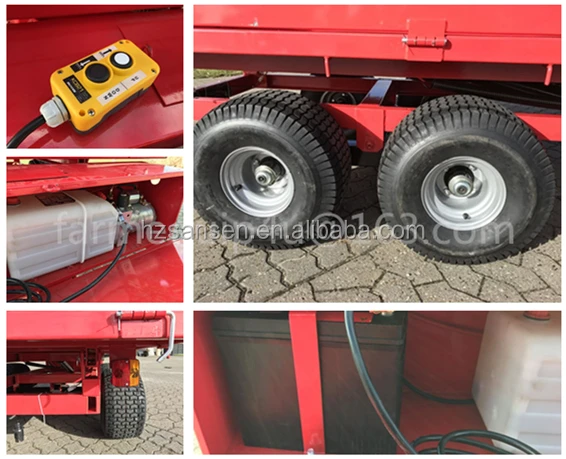 Сельскохозяйственный транспортный самосвал с гидравлическим подъемником тракторный прицеп вездеходный