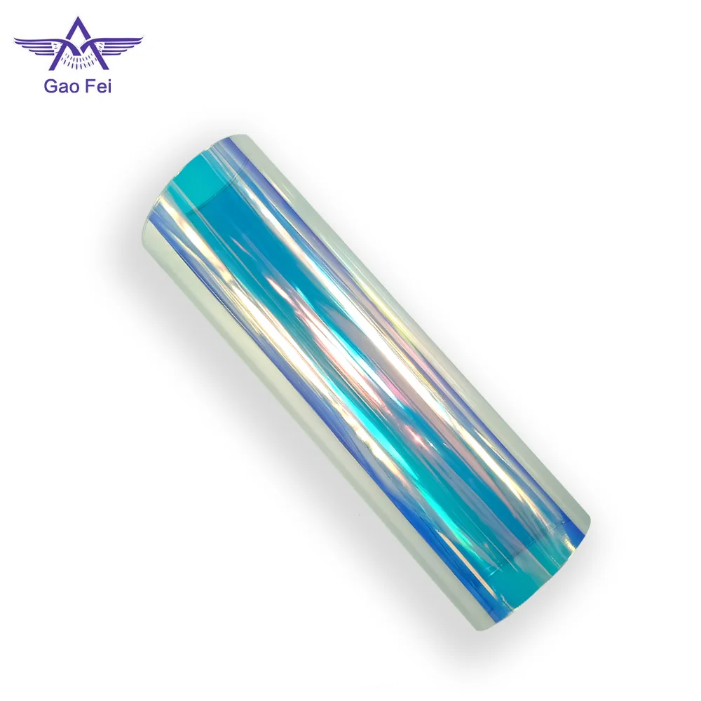 pvc holographic transparent iridescent film for making various bags/shoes