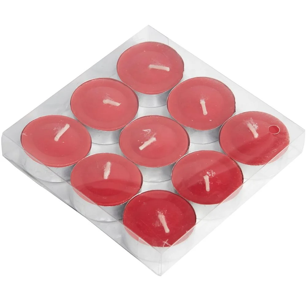 Party supplies wax scented tea light candle with color label