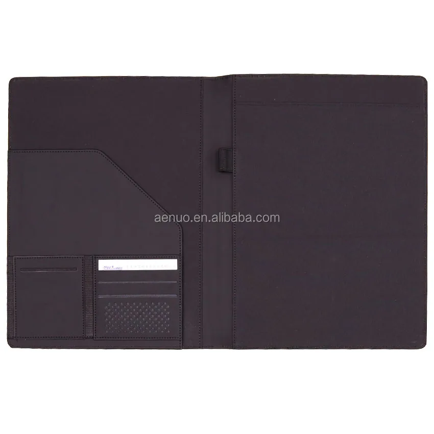 Многоцветный Новый держатель для файлов A4 из искусственной кожи с держателем ручек