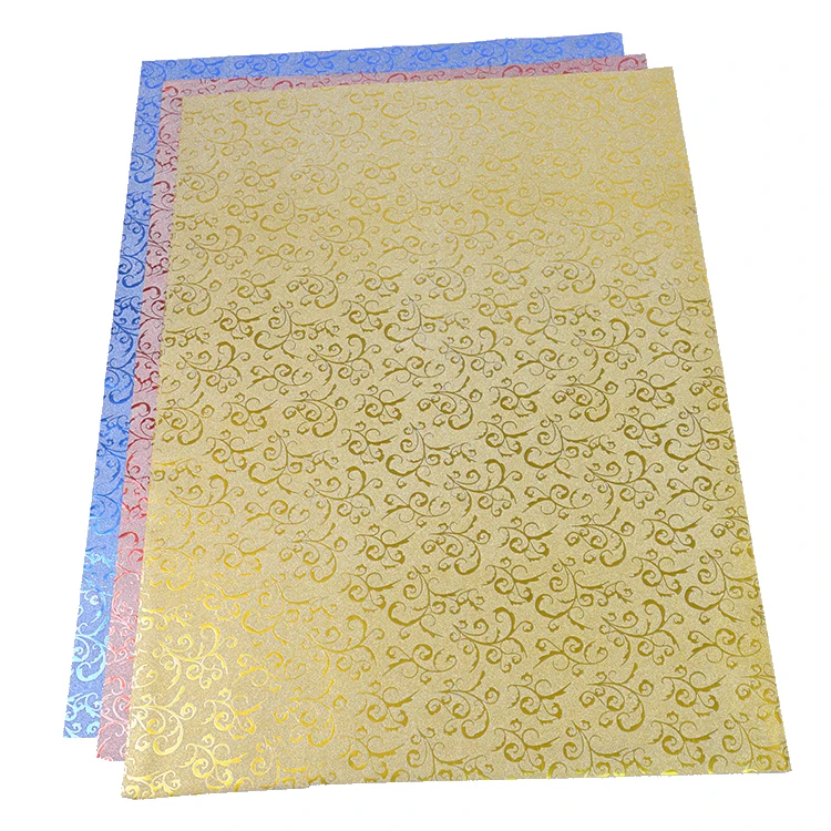 cold foil lamination embossing metalized holographic film gift wrapping paper size