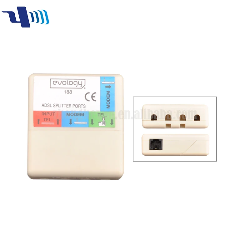 RJ11 Filtro VDSL Splitter with One Phone and Modem