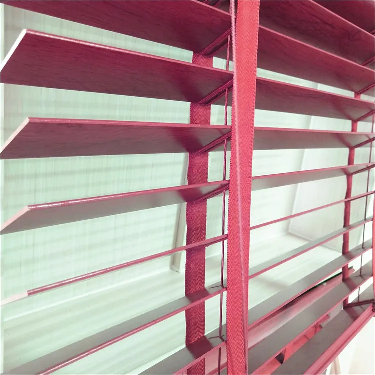 2023 High Rail Ladder Belt YL Interior Window Blinds Texture Aesthetlcs 50MM Horizontal Style 35mm 50mm  Wood Blinds Slats