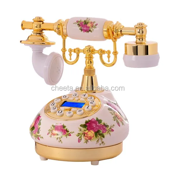 
Living Room Vintage Antique Ceramic Sim Card Gsm Cordless Phone 