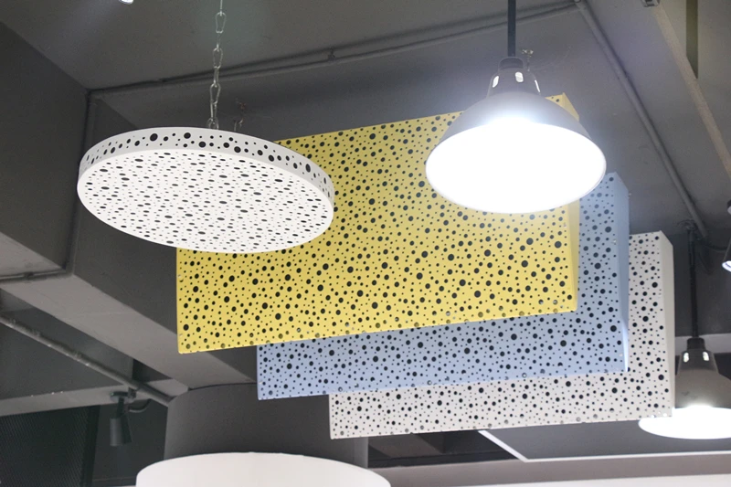 TianGe cylinder sound absorbing material absorber aluminium ceiling tiles