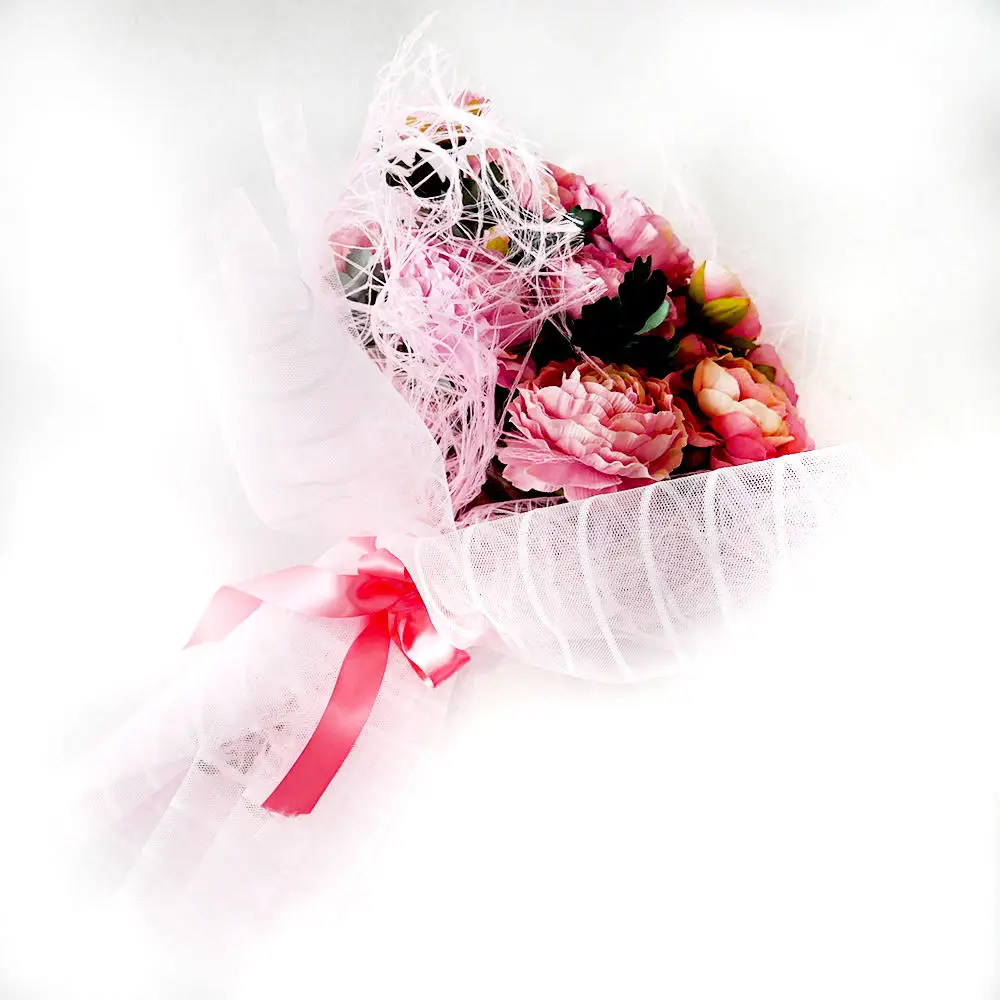 
polyester net flower packaging material 