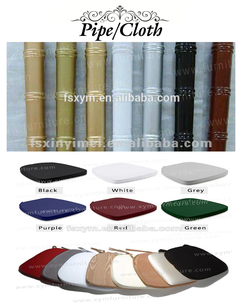 Wedding Furniture Elegant Design Chiavari Chair Banquet with Cushion Metal Iron Customized Modern Hotel Chair Dining Chair Black