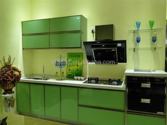 5mm Painted clear tempered glass kitchen cabinet door glass