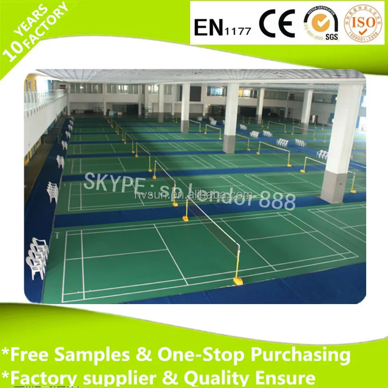 PVC Sports Flooring for Basketball, Volleyball, Badminton Courts