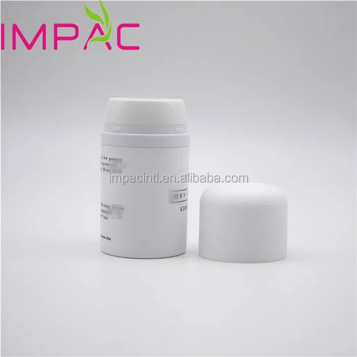 Matte black white plastic empty powder shaker bottle packaging 50ml 50g
