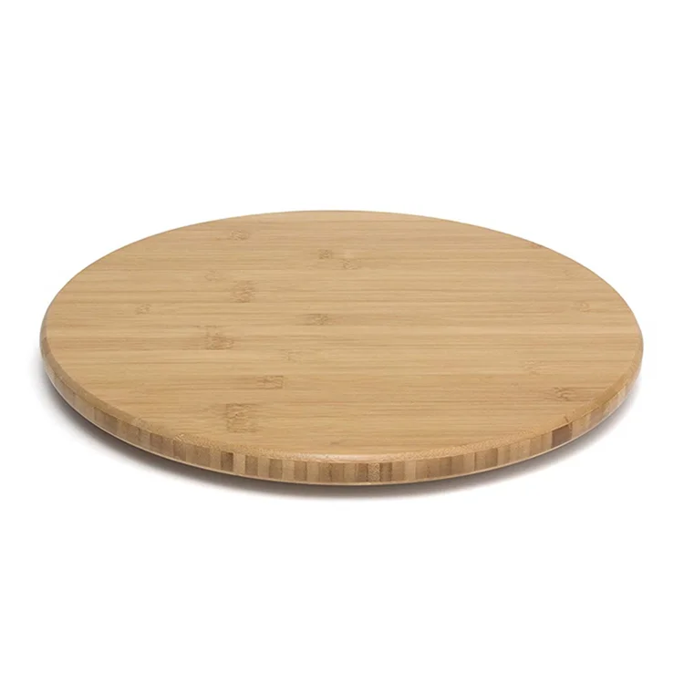 Superior Quality Bamboo Lazy Susan Round Rotating Serving Tray Kitchen Turntable Dining Room Food Storage