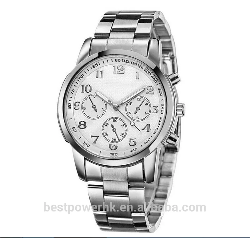 Fashion Mens Luxury Date Stainless Steel Band Quartz Sport Analog watches men wrist