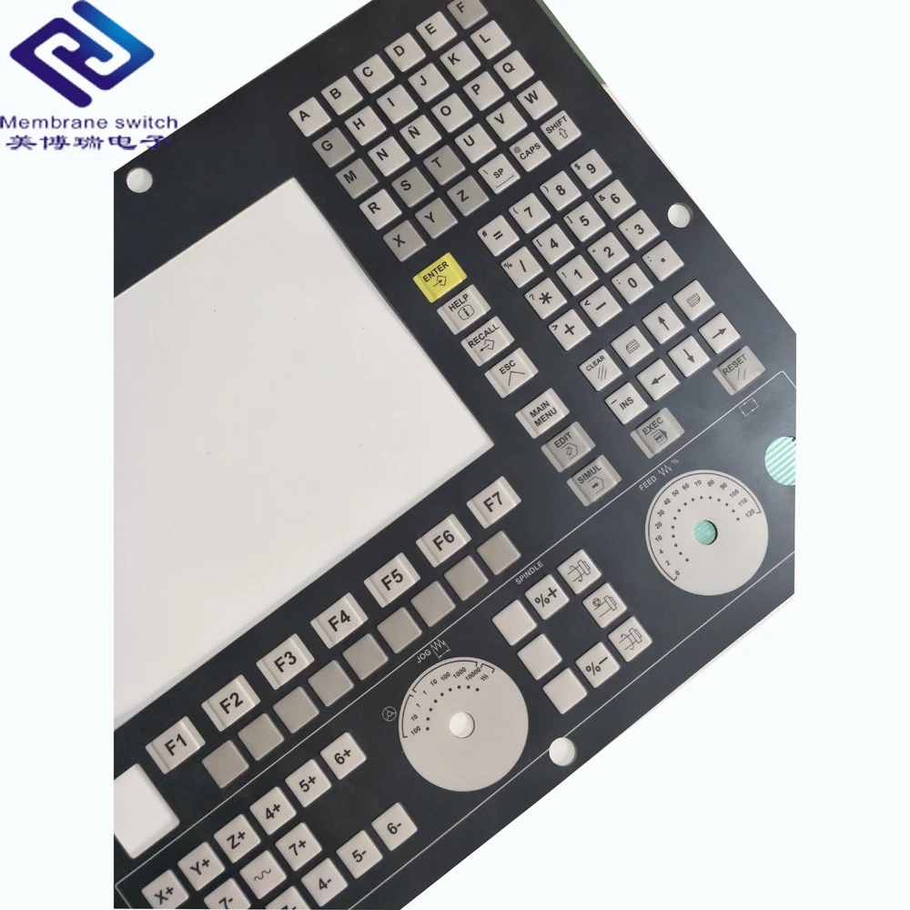 CNC milling machine keypad membrane control panel for industrial CNC panel