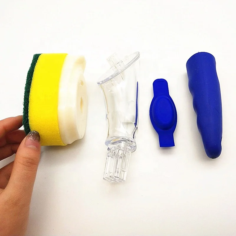 High Quality TPR Handle Soap Dispensing Dish Wand