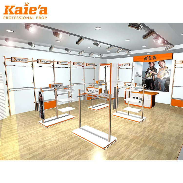 Custom Garment Metal Shelf Women Store Dress Display Stands Stainless Steel Gold Clothing Rack for Boutique Clothing Store
